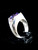 Sterling silver men's Solitaire ring with a Stunning Purple CZ high polished 925 silver