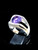 Sterling silver men's Solitaire ring with a Stunning Purple CZ high polished 925 silver