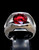 Sterling silver men's Solitaire ring with a Fiery  Red CZ high polished 925 silver