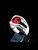 Sterling silver men's Solitaire ring with a Fiery  Red CZ high polished 925 silver