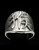 Sterling silver Zodiac ring Monkey Chinese letter symbol high polished 925 silver