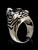 Sterling silver Wild Animal ring Tiger Predator with 2 Blue Sapphire Gemstone Eyes 925 silver