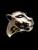 Sterling silver Animal ring Sleeping Lioness Female Lion high polished and antiqued 925 silver