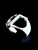 Sterling silver ring initial Tau Greek alphabet letter symbol high polished 925 silver