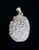 Sterling silver Gemstone Pendant with 7 Sparkling little Blue Fire Moonstones high polished 925 silver