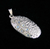 Sterling silver Gemstone Pendant with 7 Sparkling little Blue Fire Moonstones high polished 925 silver