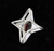 Star shaped Sterling silver women's Pendant with a natural Dark Red Garnet Gemstone