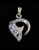 Elegant Sterling silver Gemstone pendant with 4 sparkling little Blue Fire Moonstones