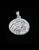 Sterling silver Gemstone pendant with 3 sparkling little Blue Fire Moonstones 925 silver