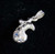 Sterling silver T shaped Gemstone pendant with 3 sparkling little Blue Fire Moonstones