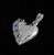 Sterling silver Heart shaped Pendant with 4 little Sparkling Blue Fire Moonstone Gemstones