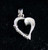 Beautiful Sterling silver Heart shaped Pendant with 3 small Blue Fire Moonstone Gemstones