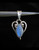 Sterling silver Heart shaped Gemstone Pendant with marquise cut natural Blue Labradorite