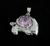 Beautiful Sterling silver women's pendant with a Sparkling Pink CZ 925 silver