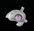 Beautiful Sterling silver women's pendant with a Sparkling Pink CZ 925 silver