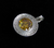 Sterling silver women/s Pendant with a round cut Shiny Yellow CZ high polished 925 silver