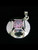 Trendy Sterling silver pendant with a Beautiful round cut Sparkling Pink CZ high polished 925 silver
