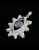 Fancy Sterling silver women's Pendant with a Beautiful round cut Purple CZ high polished 925 silver