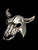 Sterling silver men's ring Horned Buffalo Skull Wild West Bull Cowboy high polished and antiqued 925 silver