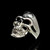 Sterling silver men's ring Eye of Ra ancient Egypt symbol on Grinning Skull antiqued 925 silver