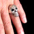 Sterling silver men's ring Nightmare Skull Hell Raiser high polished and antiqued 925 silver