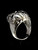 Sterling silver men's ring Nightmare Skull Hell Raiser high polished and antiqued 925 silver