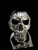 Sterling silver men's ring Nightmare Skull Hell Raiser high polished and antiqued 925 silver