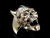 Sterling silver Skull ring Viking Vampire with Horned Helmet high polished and antiqued 925 silver