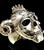Huge Sterling silver Skull ring Ram Horned Viking Warrior high polished and antiqued 925 silver
