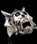 Huge Sterling silver Skull ring Bearded Viking with Horned Helmet on Battle Axes 925 silver