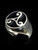 Sterling silver ancient symbol ring Triple Spiral Celtic Water Triad Triskele with Black enamel high polished 925 silver