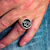 Sterling silver Islam symbol ring Allah Arabic God with Black enamel high polished 925 silver