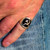 Sterling silver Communist symbol ring Hammer and Sickle USSR with Black enamel high polished 925 silver