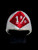 Sterling silver Biker ring One Percent symbol on Red enamel diamond shape high polished 925 silver