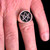 Sterling silver ring Unicursal Hexagram Aquarian Star with Black enamel high polished 925 silver