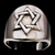 Sterling silver Hebrew symbol ring Star of David high polished 925 silver