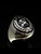 Sterling silver Symbol ring Hammer and Sickle PCR in Laurel wreath with Black enamel 925 silver