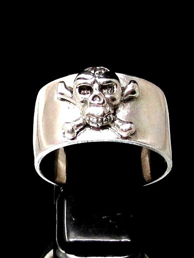 Maltese Cross With Black Enamel Biker Ring 13 G 925 Sterling -  Norway