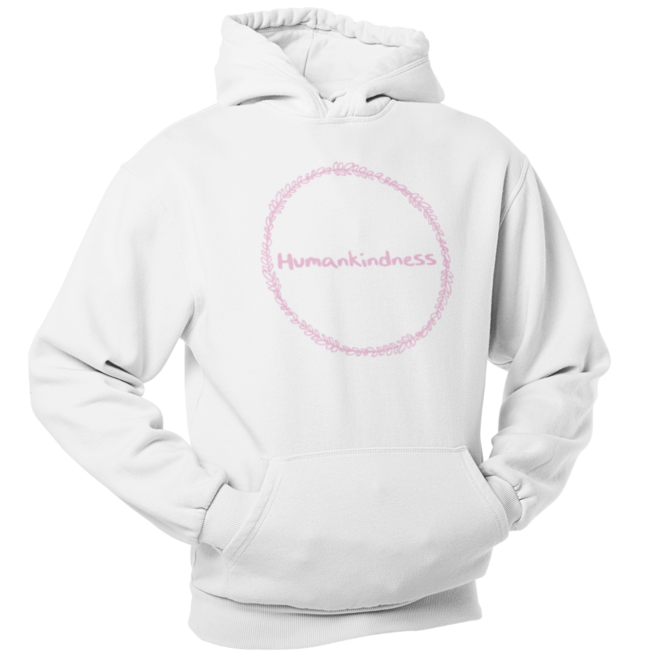 Humankindness ~ Unisex Sponge Fleece Pullover Hoodie ~ WHITE