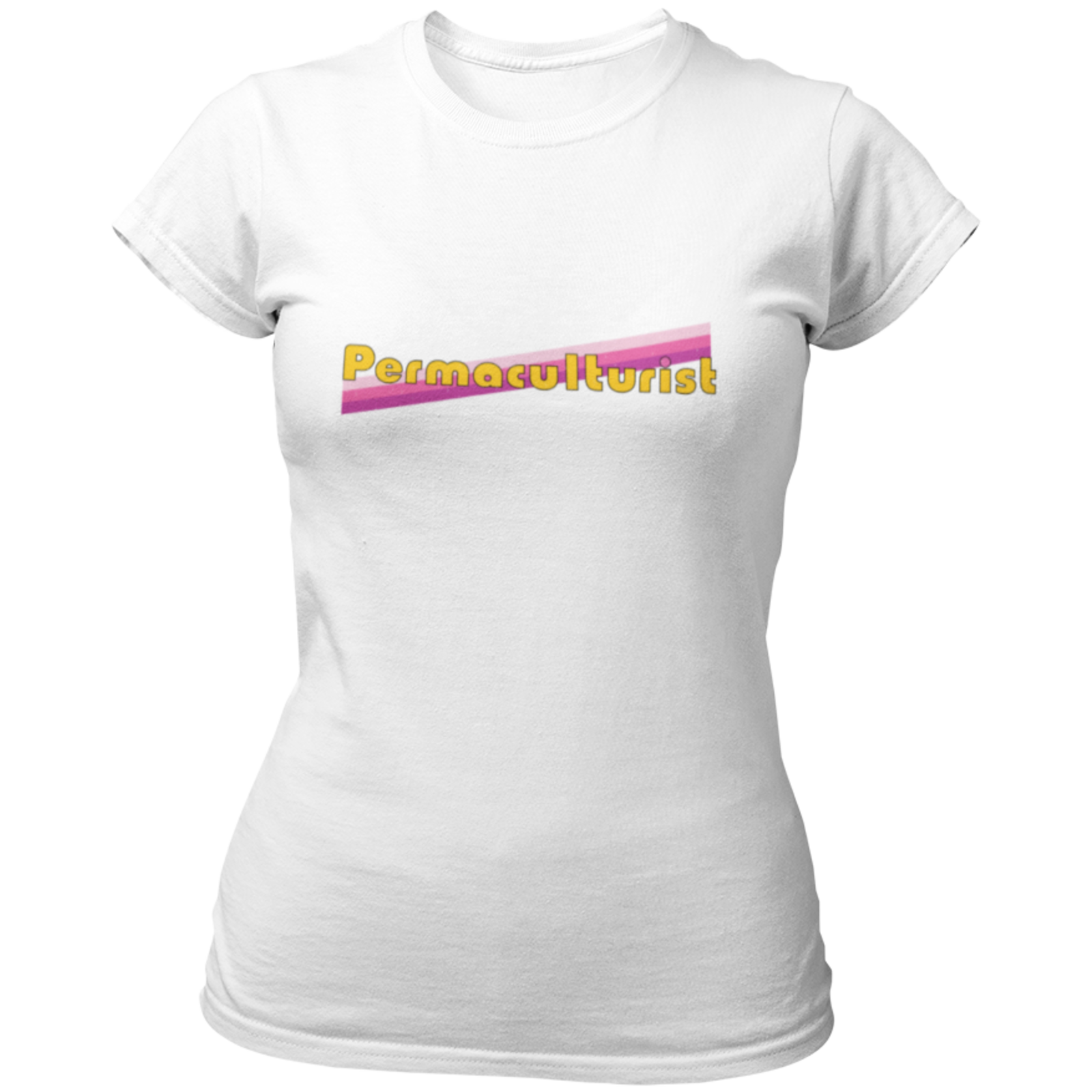  Permaculturist~ Cotton Crew Tee ~ WHITE