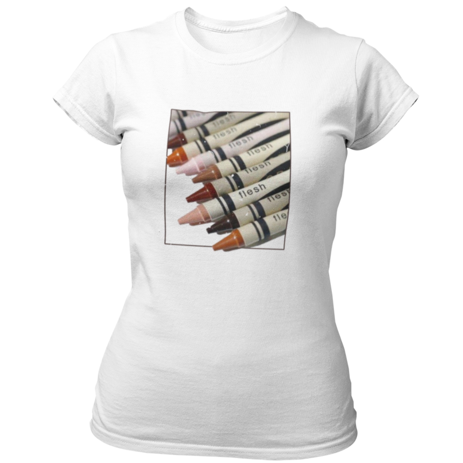 Flesh  ~ Cotton Crew Tee ~ WHITE