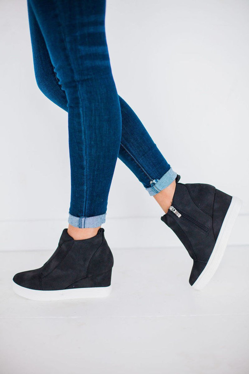 Zoey wedge deals sneaker black