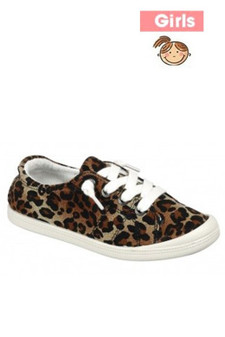 Casual low top leopard sneakers for girls