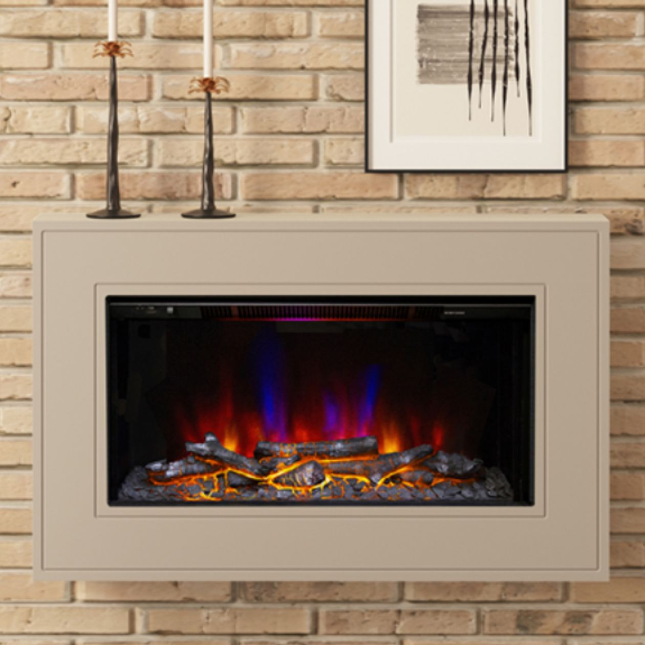 Broseley Albali Wall Mounted Electric Fire