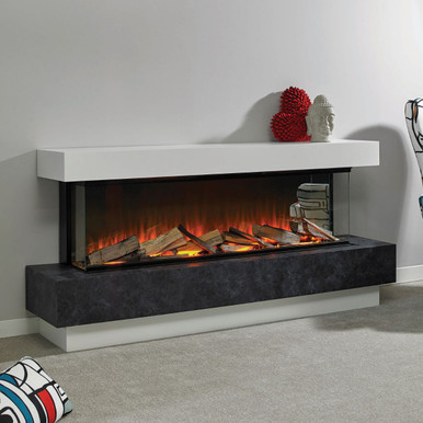 Evonic Vanquish 1500 Freestanding Electric Fireplace Suite