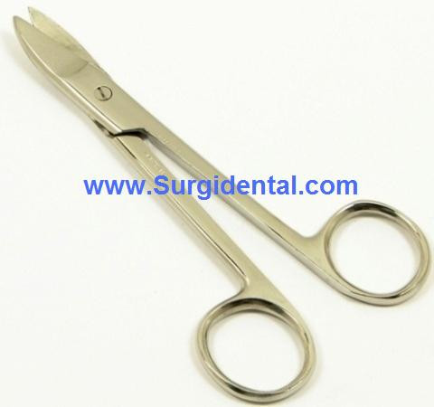 Crown & Collar Scissors 4 1/2" Curved