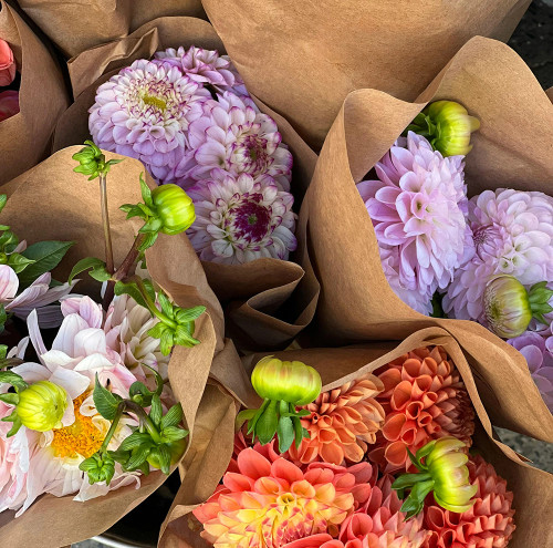 kraft paper bouquets