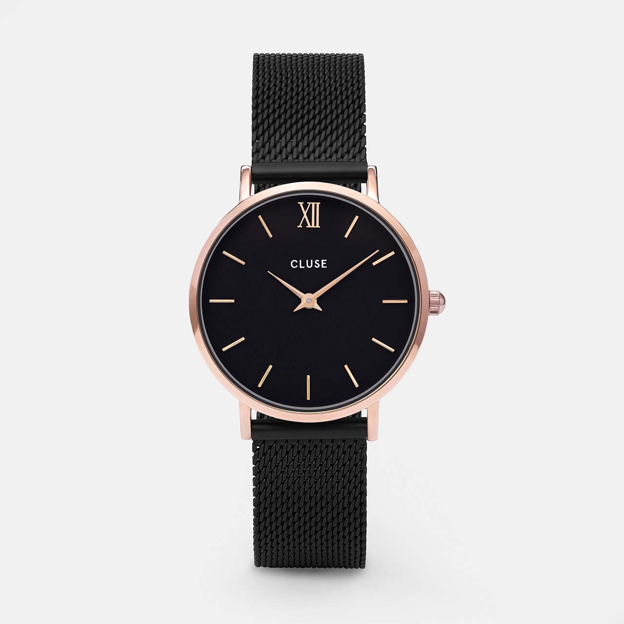 CLUSE Minuit Mesh Rose Gold Black/ Black CW0101203024 - Heart and Grace Pty  Ltd