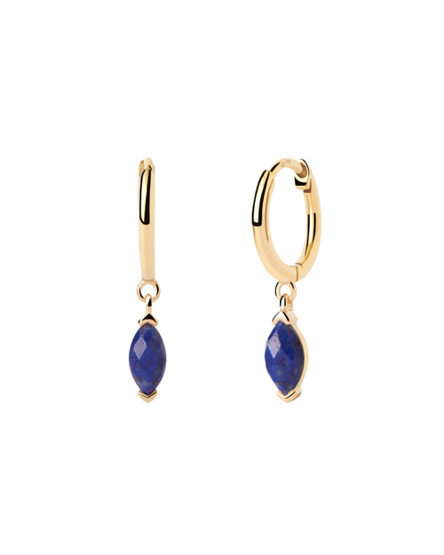 PDPAOLA Nomad Lapis Lazuli Gold Hoops