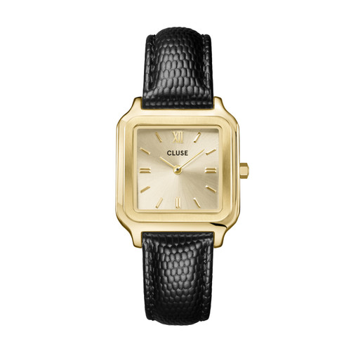 CLUSE Gracieuse Watch Gold / Black Lizard Leather